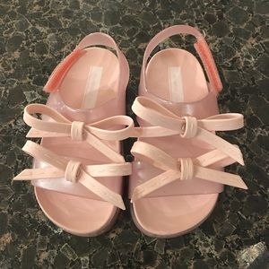 Mini Melissa with Jason Wu glitter jelly sandals